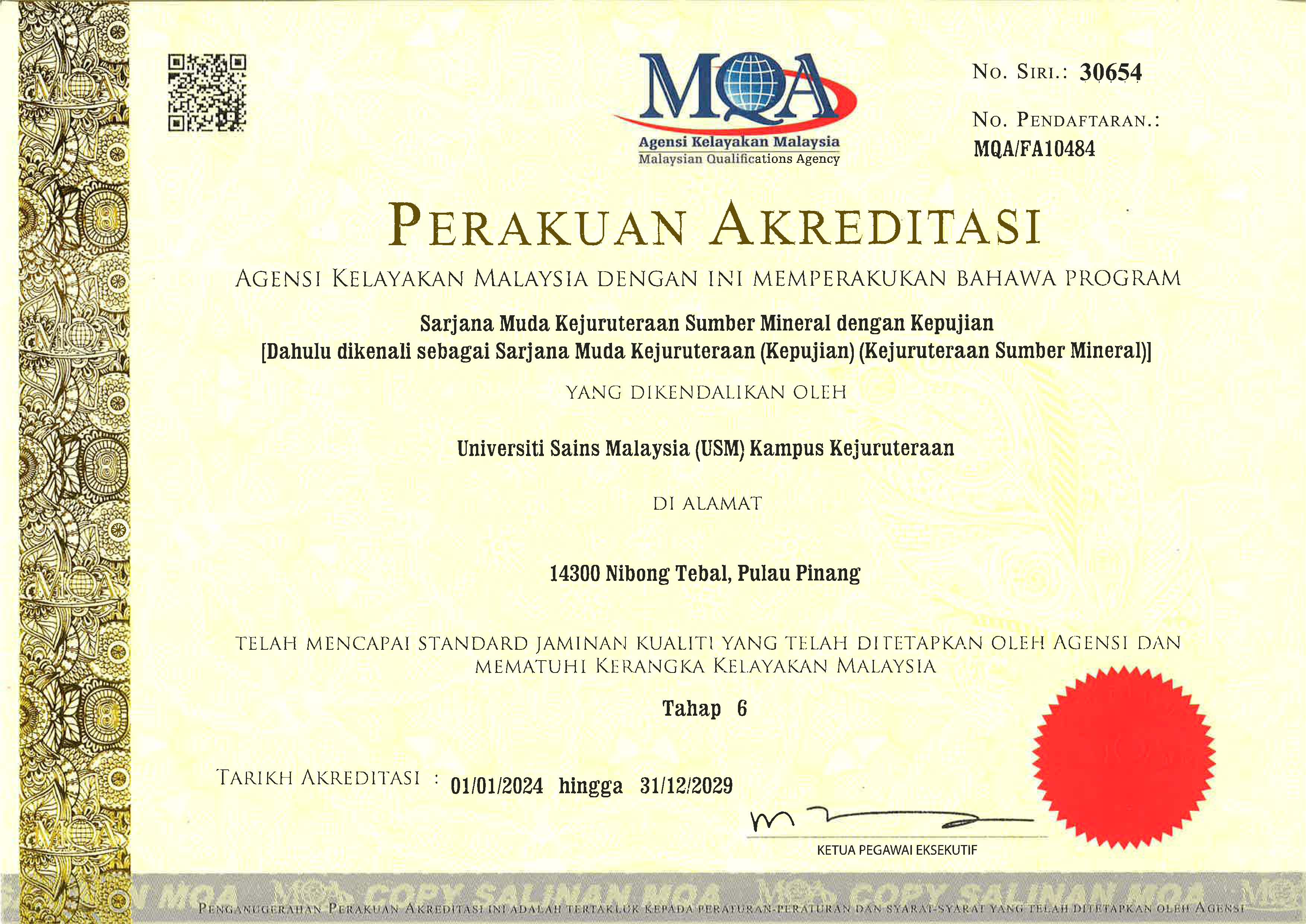SIJIL BMBI SARJANA MUDA KEJURUTERAAN SUMBER MINERAL DENGAN KEPUJIAN   latest Page 1