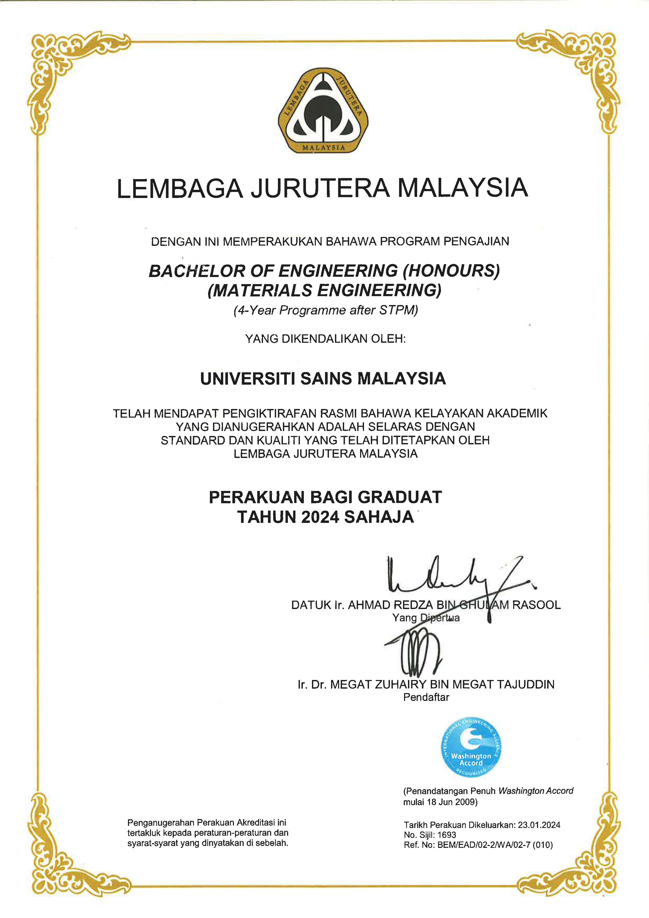 Sijil BEM Sarjana Muda KejuruteraanKepujianKejuruteraan Bahan Page 1